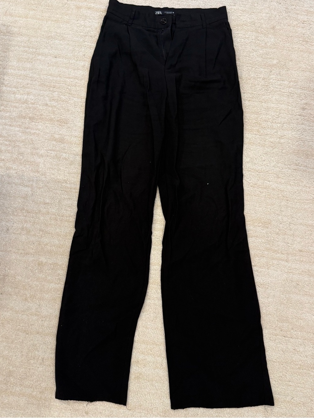 Zara Black Tailored High-Waist Trousers